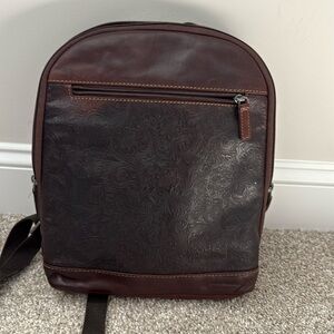 JACK GEORGES VOYAGER SMALL CONVERTIBLE BACKPACK CROSSBODY BUFFALO LEATHER